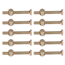 10 Sets Baby Bed Crib Screw M6 Galvanized Stainless Steel Hex Socket Head Cap Screws Hardware Kit for FurnitureM6x50mm