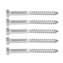 304 Stainless Steel Half Thread Bolt Wood Hex Lag Screws Self Tapping Wood Coach ScrewM8x90MM