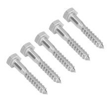 Vite autofilettante per legno M8x50 mm in acciaio inossidabile filetto parziale fissaggio lag AU