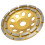 Meule diamant en gobelet à double rangée de 150 mm jaune 1