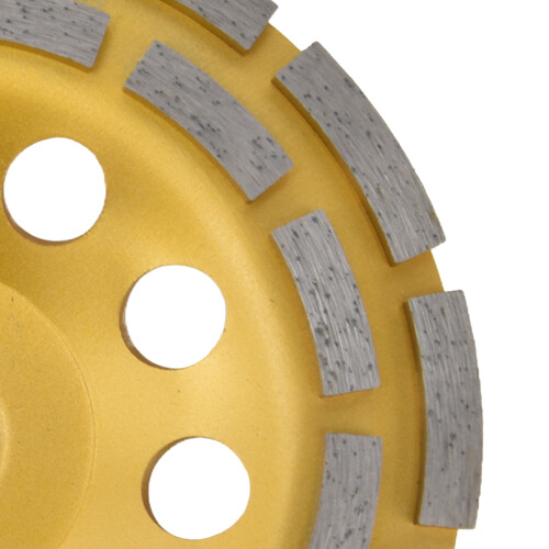 Meule diamant en gobelet à double rangée de 150 mm jaune 2