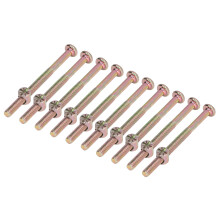 10 Sets Baby Bed Crib Screw M6 Galvanized Stainless Steel Hex Socket Head Cap Screws Hardware Kit for FurnitureM6x80mm