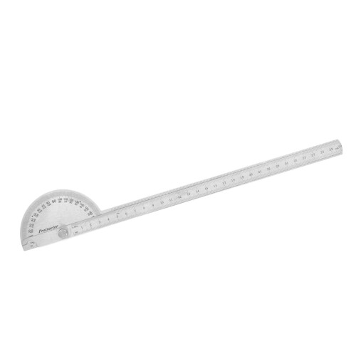 Goniometro 0-180 a due braccia Finder argento 250mm 2