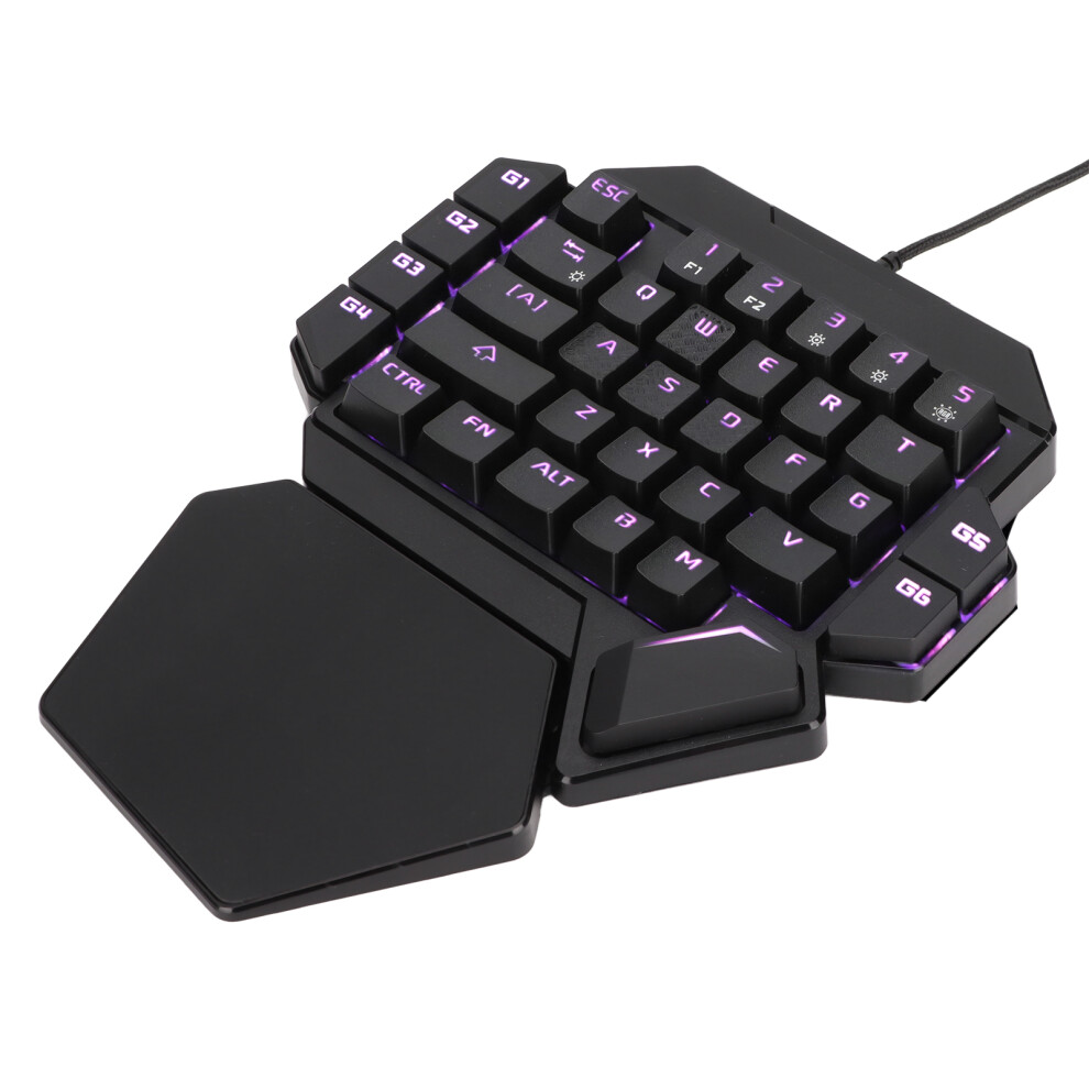 One Handed Keyboard 35 Keys Accurate Sensitive Control 6 Programmable Keys Ergonomic Design Half Keyboard 6901321755539