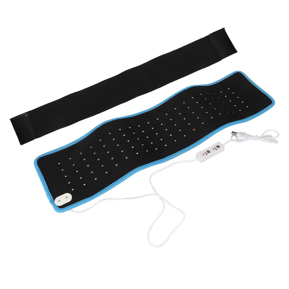 LED Red Light Belt Devices Flexible 620+850NM Therapy Belt with Timer for Back Shoulder Joints Muscle(Blue )