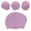 Bonnet de natation en silicone 78 g, taille unique, violet rosé 6
