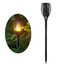 Lámpara solar de llama con 96 LEDs, 1200 mAh, H 765 mm  D 120 mm, cálida