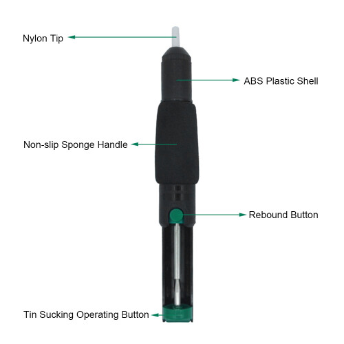 Pompa dissaldante 35 cm-hg, 208x21mm Nero/Verde 2
