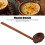 5 piezas de cucharas de madera, haya/bambú, carey 12