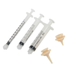 3 piezas de dispensador de jeringas para mascotas 1/3/5 ml, 10x2 cm