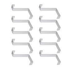 Gancho de puerta en forma de Z de acero inoxidable, 10 piezas, 4.4oz