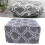 Housse de protection 21x33,5x33,5 cm gris fleuri 16