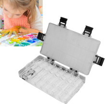 Caja de paletas para acuarelas con 24 huecos en forma de U transparente