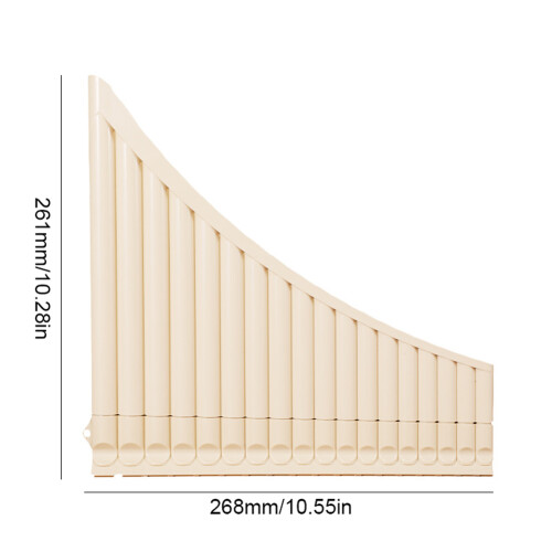 Panfluto a 18 note - Resina ABS, 268x261x23mm, Colore