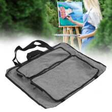 Bolso de arte Tamaño grande Lona gris, gran capacidad