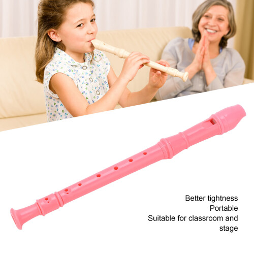 ABS Recorder Instrument 8 Hole Soprano Recorders for Kindergartens Elementary SchoolsPink 2
