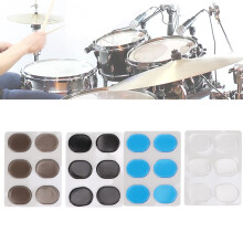 4 set di pad smorzanti in silicone per tamburo - Trasparente/Blu