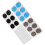 4 set di pad smorzanti in silicone per tamburo - Trasparente/Blu 16