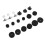 21Pcs Drum Cymbal Felt Pad Non Slip Instrument Accessory Replacement Part Set KitBlack 16