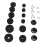 21Pcs Drum Cymbal Felt Pad Non Slip Instrument Accessory Replacement Part Set KitBlack 1