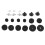 21Pcs Drum Cymbal Felt Pad Non Slip Instrument Accessory Replacement Part Set KitBlack 2
