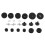 21Pcs Drum Cymbal Felt Pad Non Slip Instrument Accessory Replacement Part Set KitBlack 13