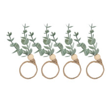 6640 4 piezas anillos para servilletas Diámetro 4 cm Hoja Flor