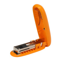 Grapadora mini plegable naranja 8,6 x 2,9 x 2 cm, 2-15 páginas
