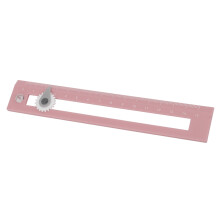 Regla-compás 2 en 1 rosa 17x3x0,6 cm plástico