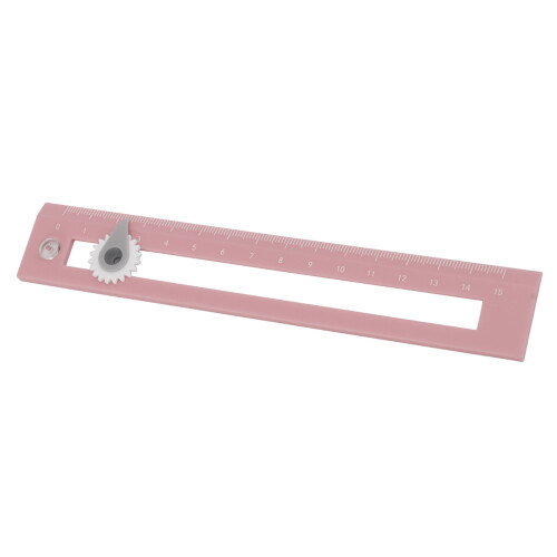 Compasso e righello due in uno rosa, 17 x 3 x 0,6 cm