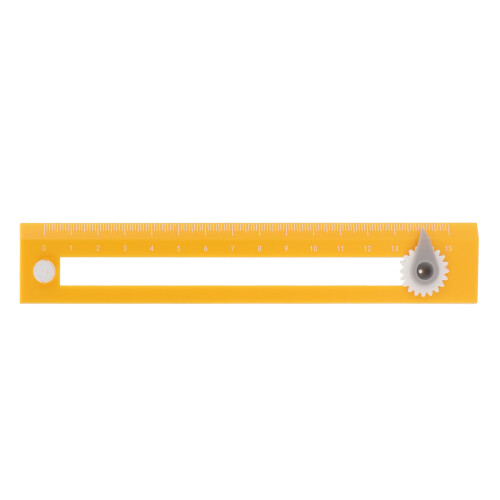 Compasso e righello due-in-uno, giallo, 17x3x0,6 cm 1
