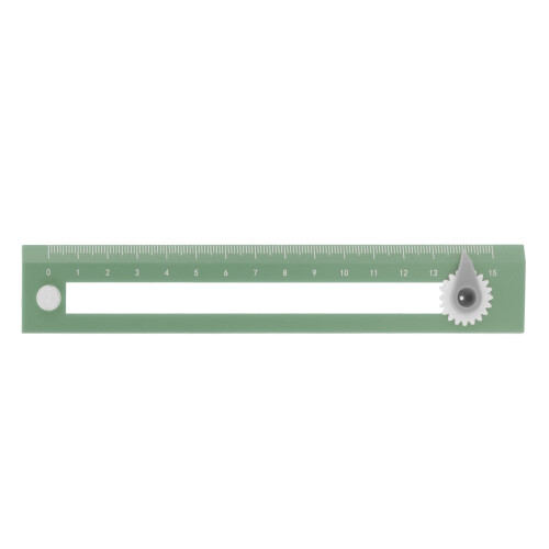 Regla-compás 2 en 1, 17x3x0,6 cm verde 1