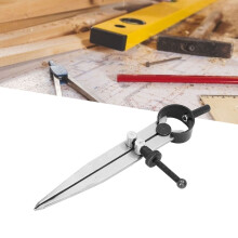 Compas de traçage réglable à aile en cuir, 125 mm, outil de traçage avec écrou à ressort