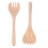 Tenedor para ensalada de frutas, mango de madera largo, 17 cm x 3,5 cm 12