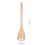 Tenedor para ensalada de frutas, mango de madera largo, 17 cm x 3,5 cm 3