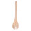 Tenedor para ensalada de frutas, mango de madera largo, 17 cm x 3,5 cm 2