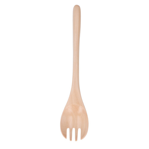 Tenedor para ensalada de frutas, mango de madera largo, 17 cm x 3,5 cm 1