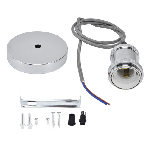 Portalámparas colgante E27, cable de 1m, 100-240V 1