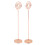 2 pièces porte-numéro de table 20,0  4,0  3,7 cm or rose 2