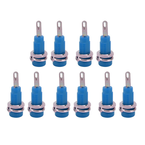 10 piezas J.40003 conector banana de panel de 2 mm azul 1
