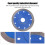 Disque diamant Wave Net de 4,5 pouces, épaisseur 1,2 mm, bleu 8