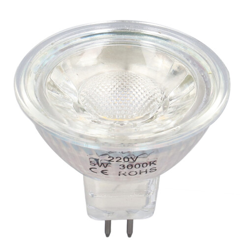 Bombilla LED COB MR16 Highlight de 5W 50x45mm 220V Transparente 1