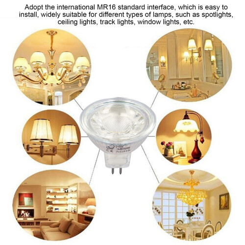 Bombilla LED COB MR16 Highlight de 5W 50x45mm 220V Transparente 2
