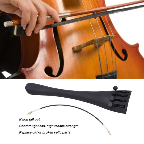 4/4 Violoncelle Queue de violoncelle en carbone nylon 4 mécaniques noir 2
