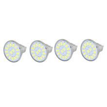 4 piezas 15 LEDs MR11 5 W blanco frío 35x35 mm 500 lm