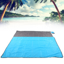 Tappetino da spiaggia color sabbia in nylon, traspirante, pieghevole, 2,1x1,9 m