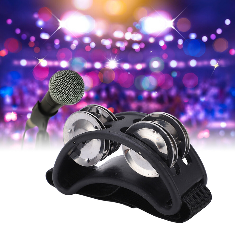 Foot Tambourine Jingle Bell Percussion Instrument Musical Accessory for Party Karaoke