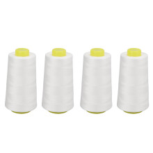 4 piezas de hilo de overlock blanco, 11,3 x 5,7 x 4,5 cm