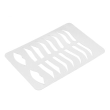 Plantilla para cejas y labios de PVC reutilizable 8.5 x 5.7 pulgadas