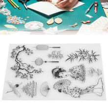 Clear Stamps Paste Repeatedly DIY Clear Imprint TPR Card Making Stamps for Envelope Greeting Card